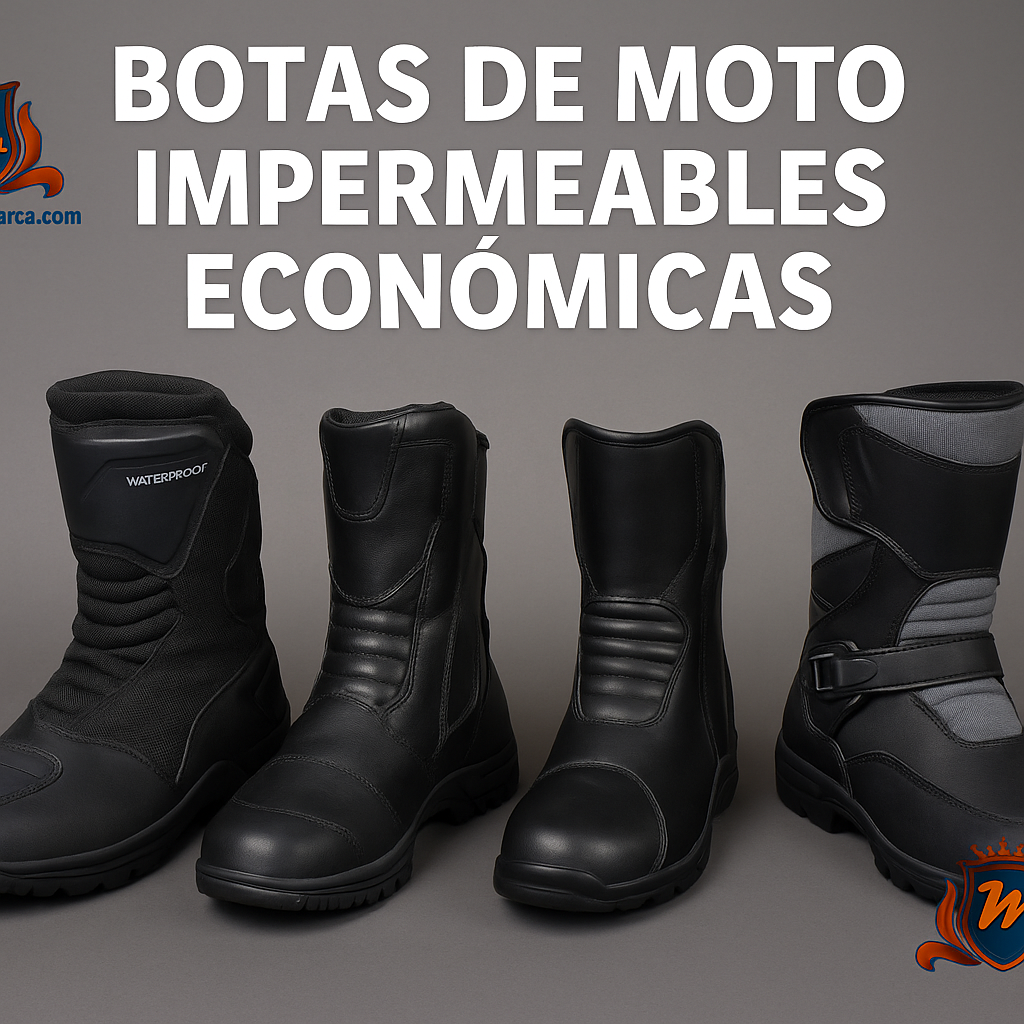 Modelos de botas de moto impermeables económicas alineadas